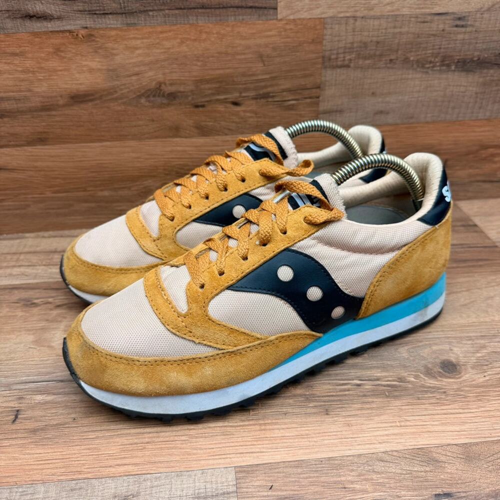 Saucony Jazz Original Mens Size 9 Tan Mustard Suede Sneakers S70539-19 Retro